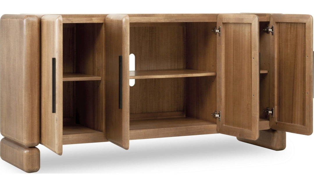 Nia Four Door Sideboard in Lioness — product view on a white background