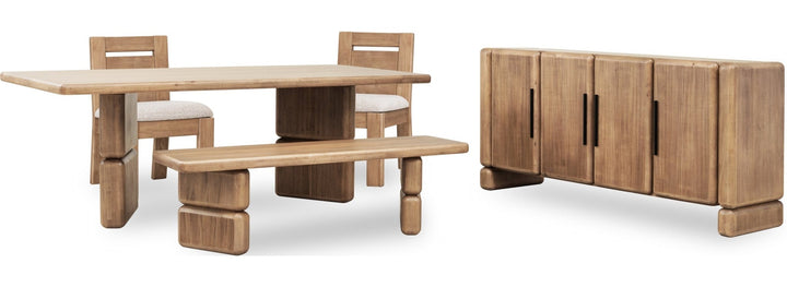 Nia Four Door Sideboard in Lioness — product view on a white background