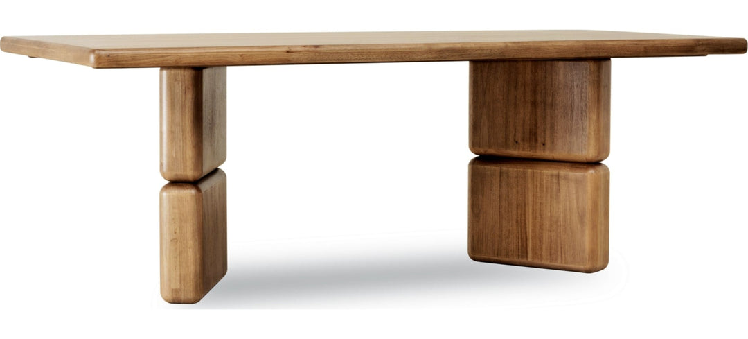 Nia Rectangular Dining Table in Lioness — product view on a white background
