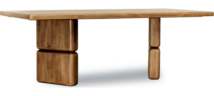 Nia Rectangular Dining Table in Lioness — product view on a white background