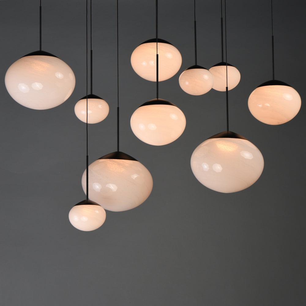 Nimbus LED 10-Light Pendant by ET2 Lighting, styled view 1