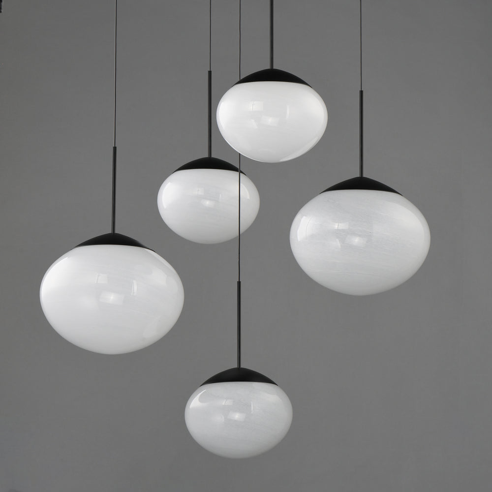 Nimbus LED 5-Light Pendant by ET2 Lighting, styled view 1