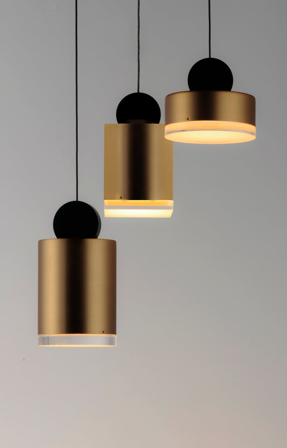 Nob 3-Light LED Pendant by ET2 Lighting, styled view 1