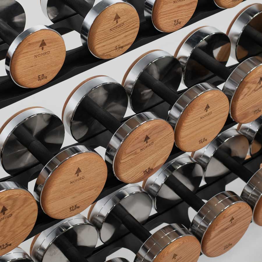 NOHRD DumbBells complete nine-pair set
