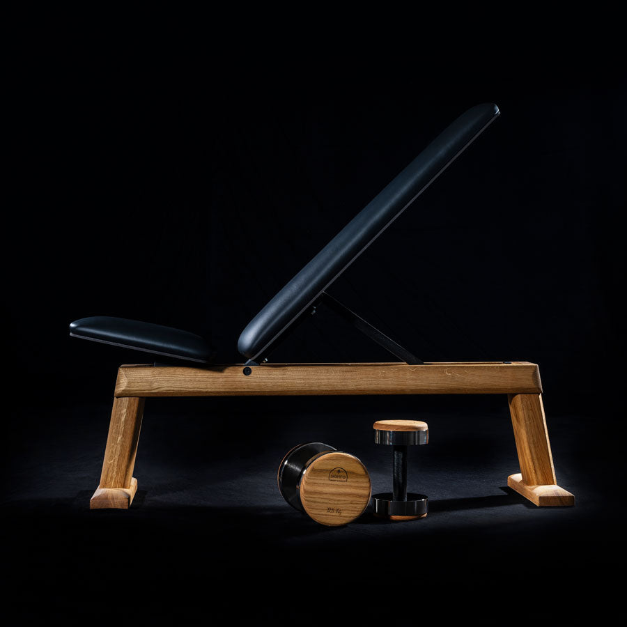 NOHRD WeightBench solid wood frame and upholstery