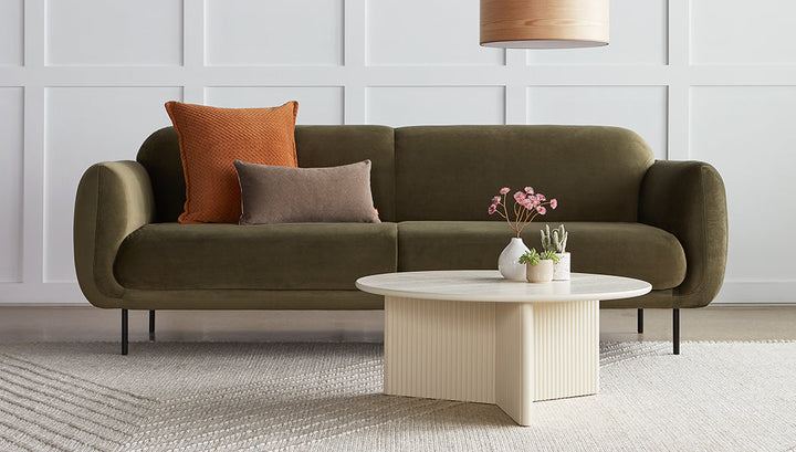Nord Sofa in Casella Grove upholstery lifestyle view