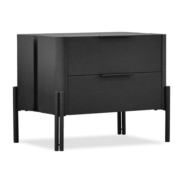 NORI Night Table in Blackened White Oak Wood Mobital