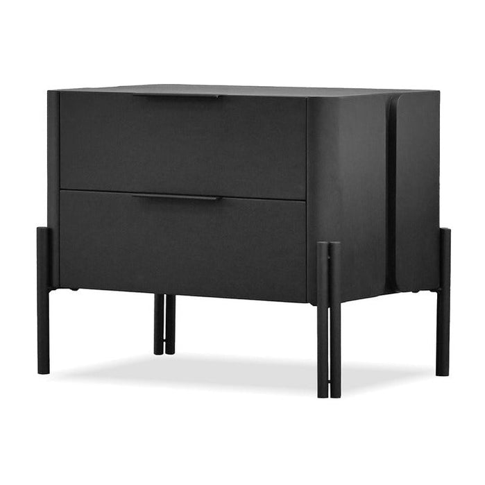 NORI Night Table in Blackened White Oak Wood Mobital