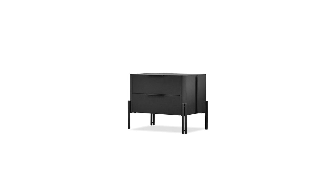 NORI Night Table in Blackened White Oak Wood