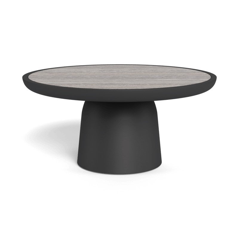 Nova Aluminum Round Coffee Table 30" by Harbour in Aluminum Asteroid