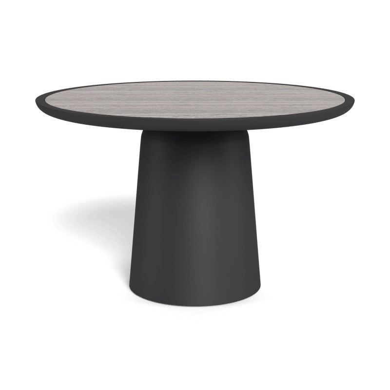 Nova Aluminum Round Dining Table 48" by Harbour in Aluminum Asteroid
