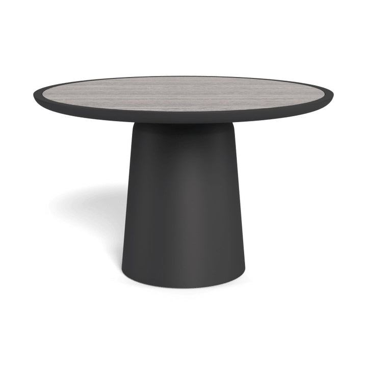Nova Aluminum Round Dining Table 48" by Harbour in Aluminum Asteroid