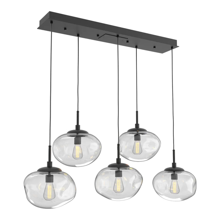 Nova Linear Pendant Chandelier by Hammerton Studio, 5 Lights – E26 Bulb