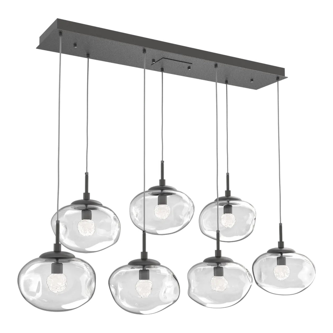 Nova Linear Pendant Chandelier by Hammerton Studio in Graphite