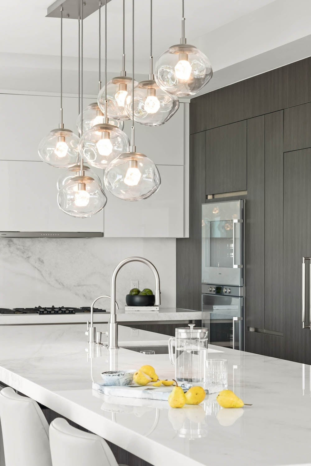 Nova Linear Pendant Chandelier by Hammerton Studio in a styled interior