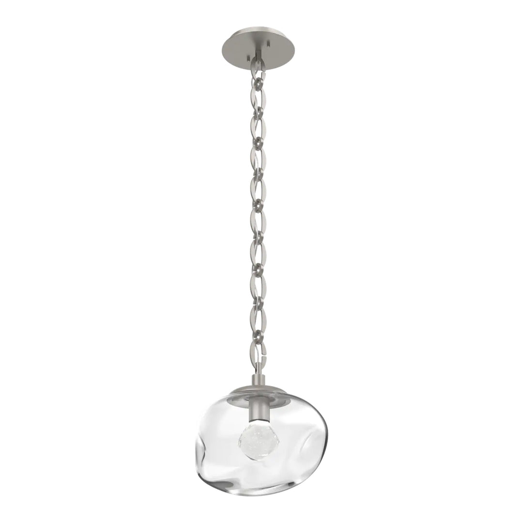 Nova Pendant by Hammerton Studio in Beige Silver on chain