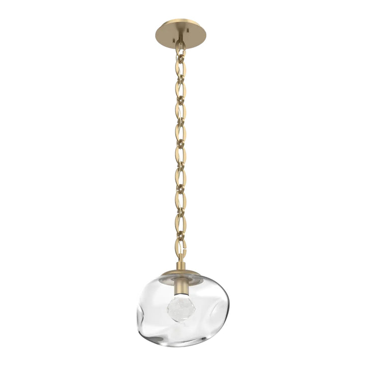 Nova Pendant by Hammerton Studio in Gilded Brass on chain