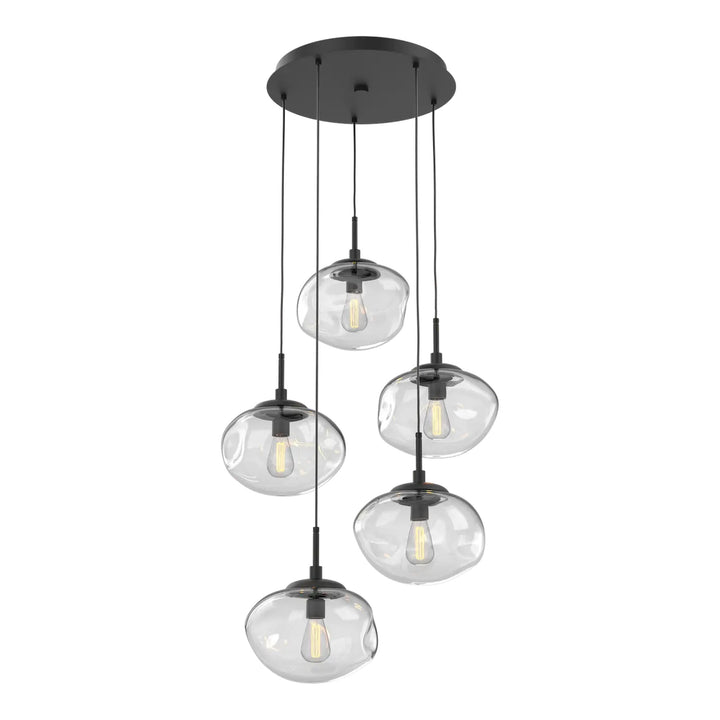 Nova Round Pendant Chandelier by Hammerton Studio, 5 Lights – E26 Bulb