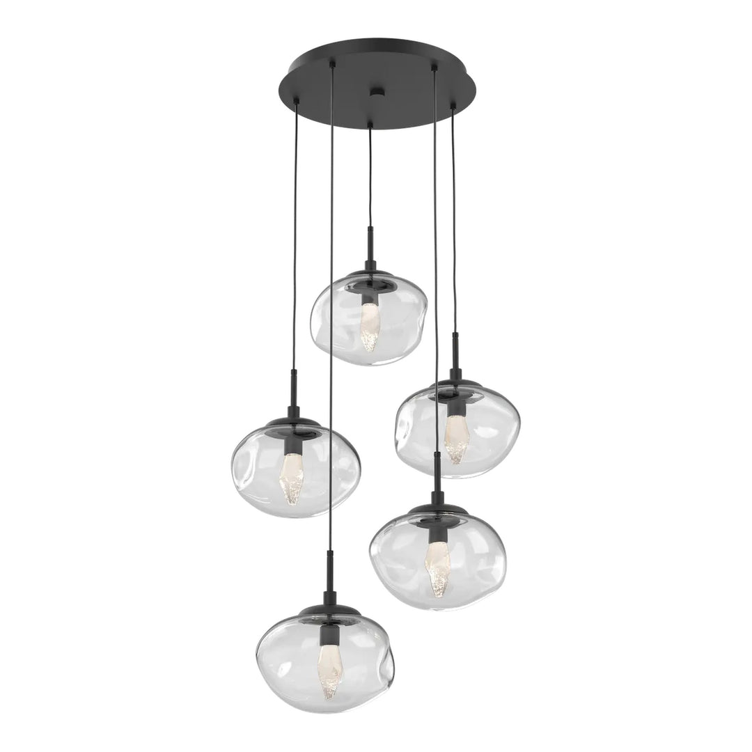 Nova Round Pendant Chandelier by Hammerton Studio, 5 Lights – Integrated LED