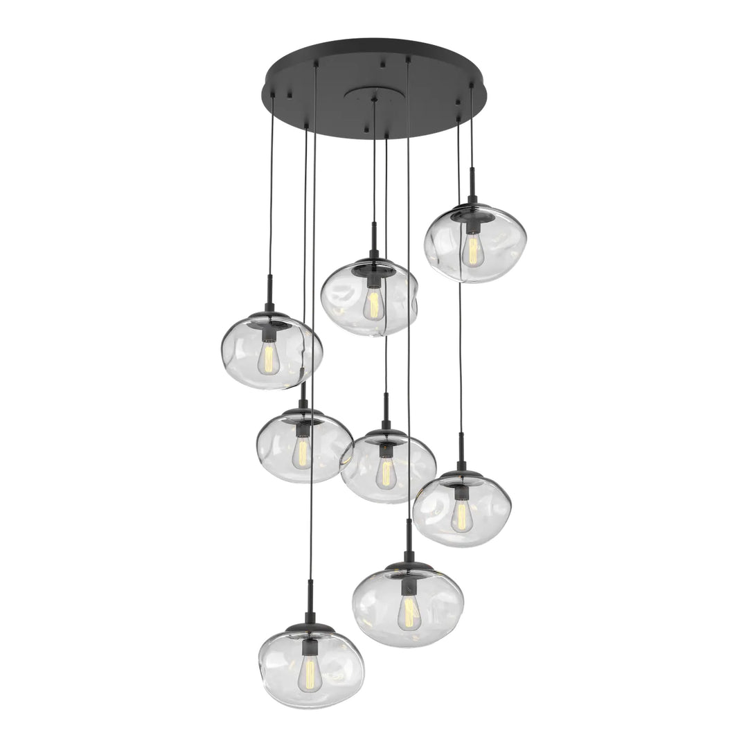 Nova Round Pendant Chandelier by Hammerton Studio in Matte Black