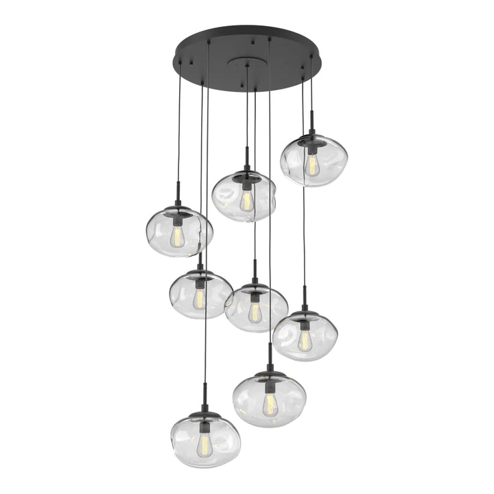 Nova Round Pendant Chandelier by Hammerton Studio in Matte Black