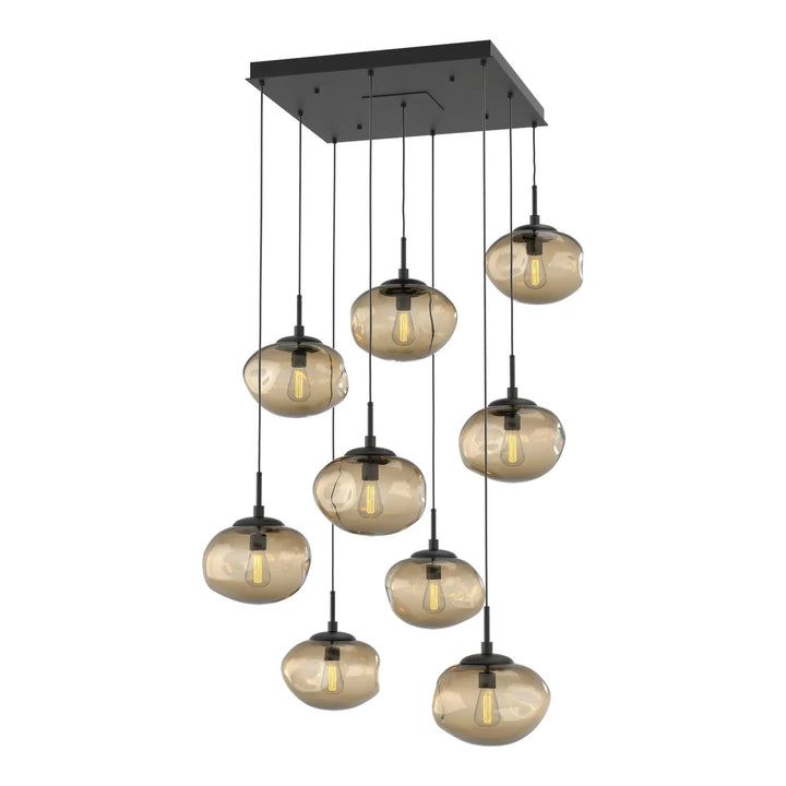 Nova Square Pendant Chandelier by Hammerton Studio, 9 Lights – E26 Bulb