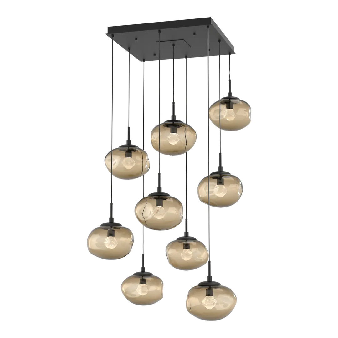 Nova Square Pendant Chandelier by Hammerton Studio, 9 Lights – Integrated LED