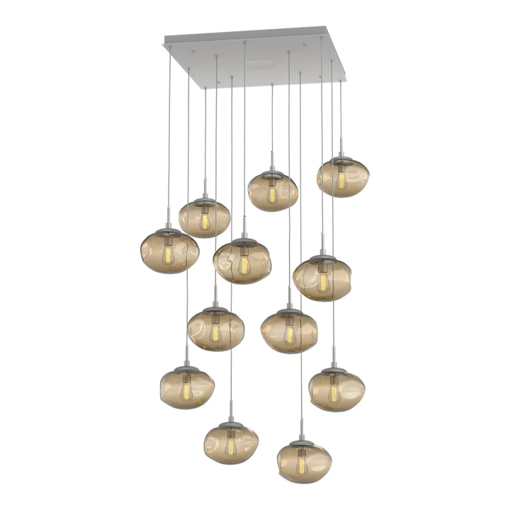 Nova Square Pendant Chandelier by Hammerton Studio in Classic Silver