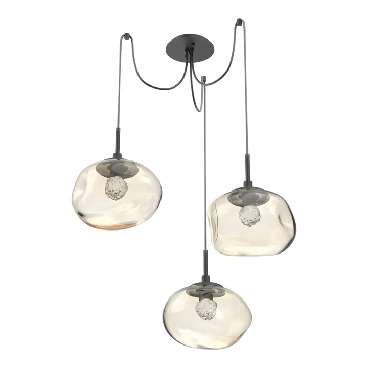 Nova Swag Chandelier by Hammerton Studio, 3 Lights – Integrated LED