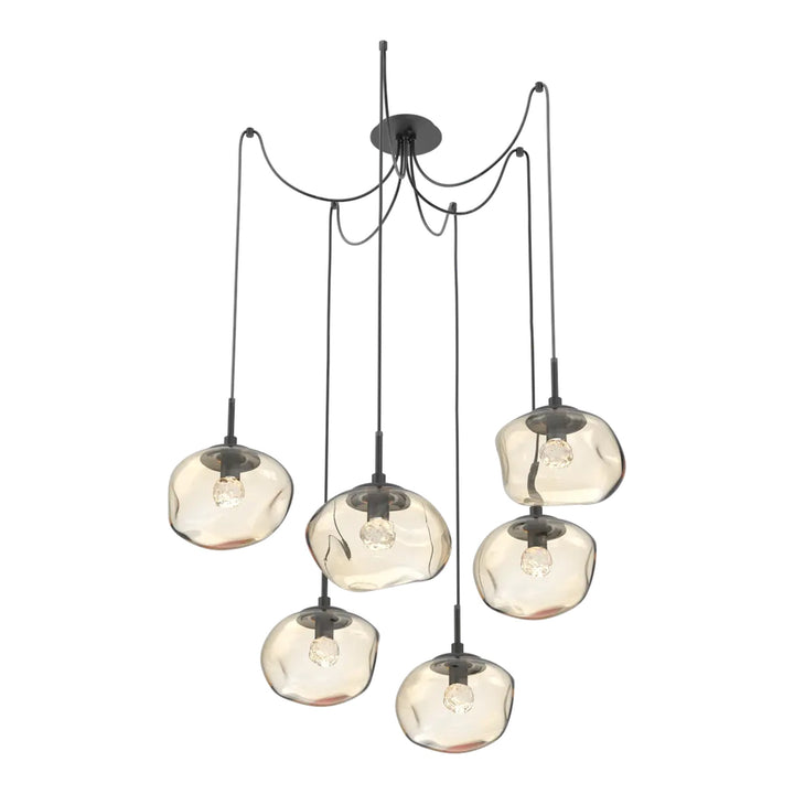 Nova Swag Chandelier by Hammerton Studio, 6 Lights – Integrated LED