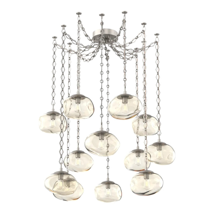 Nova Swag Chandelier by Hammerton Studio in Beige Silver on chain