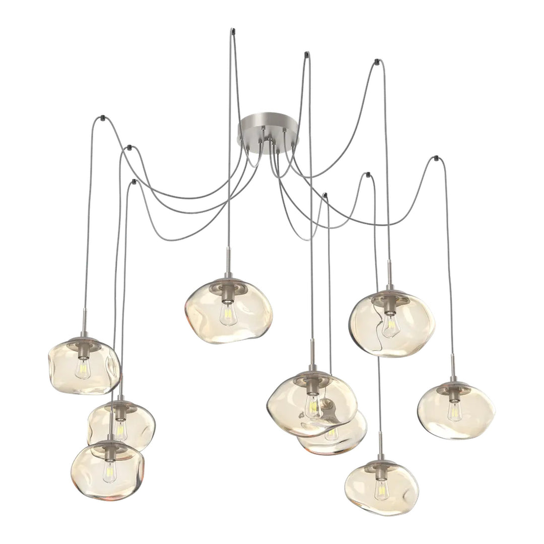 Nova Swag Chandelier by Hammerton Studio in Beige Silver