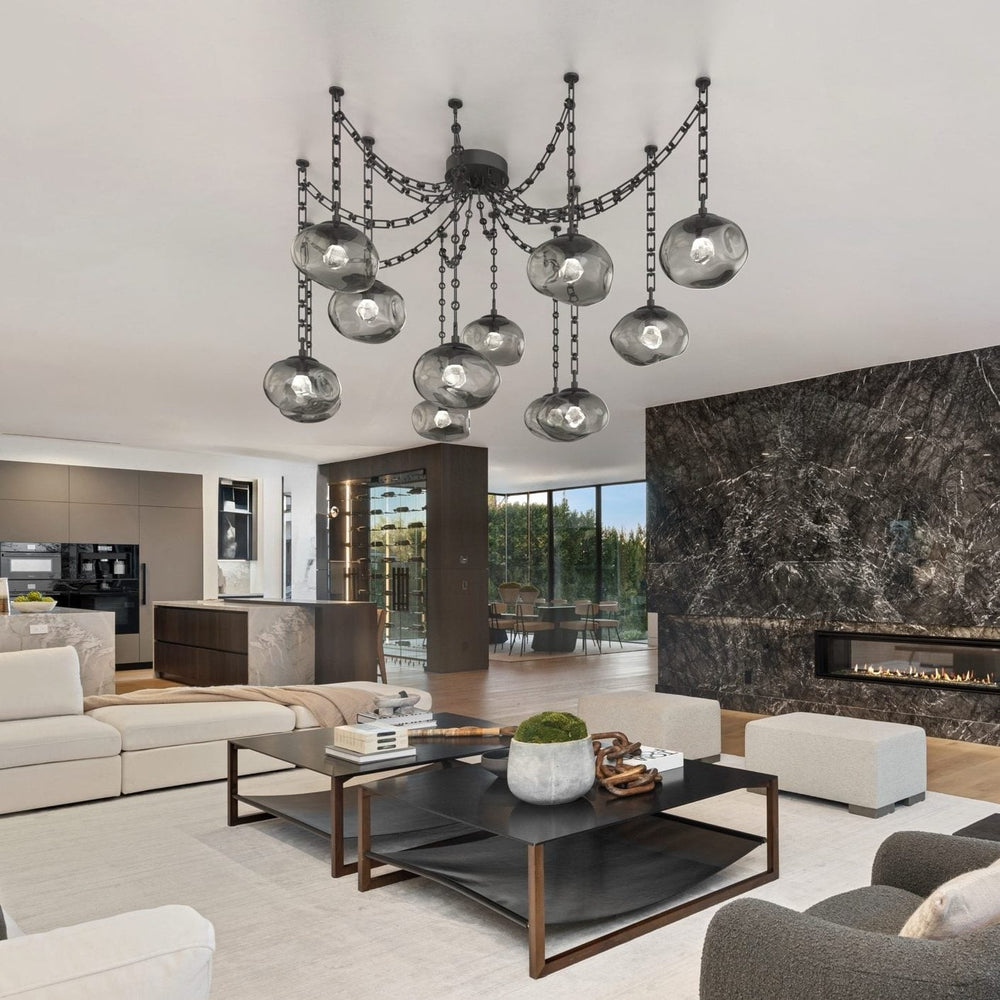 Nova Swag Chandelier by Hammerton Studio in a styled interior