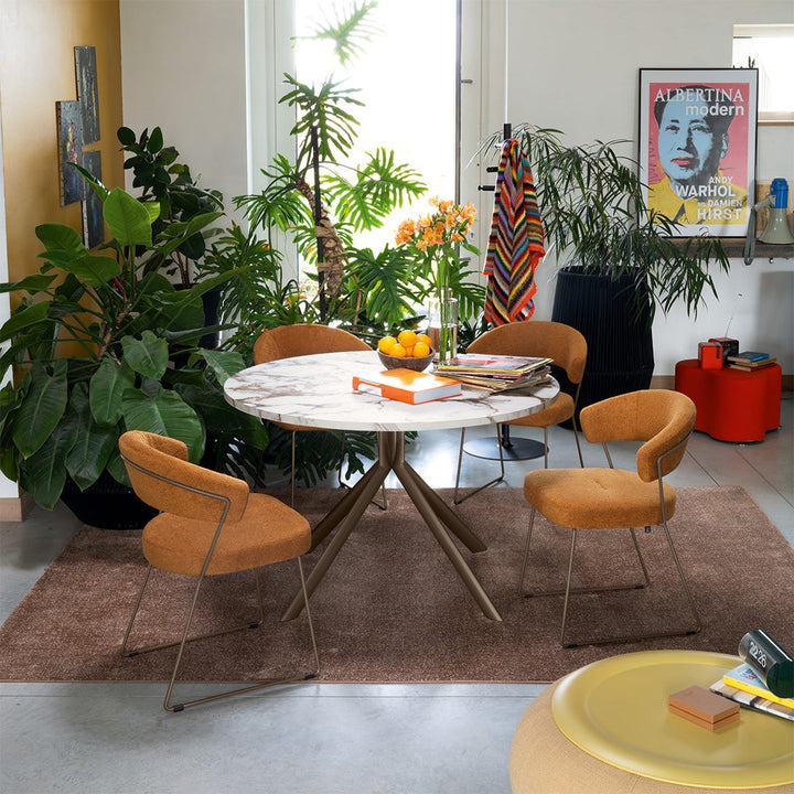 NY Anniversary Dining Armchair by Connubia in a styled interior
