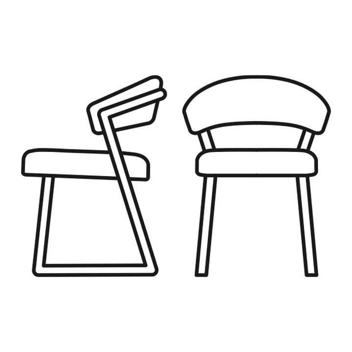 NY Anniversary Dining Armchair by Connubia finish option, white background