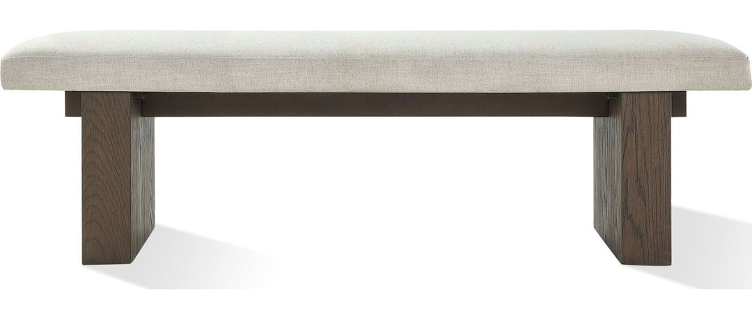 Oakland Dining Bench in Brunette — product view on a white background