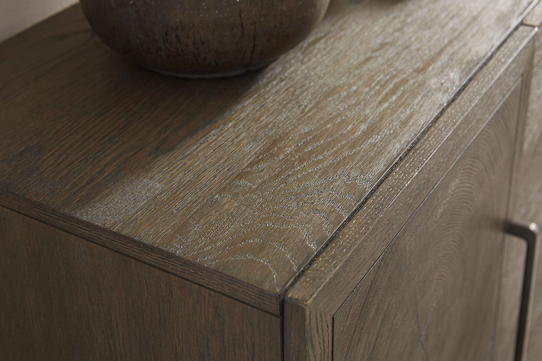 Oakland Three Drawer Sideboard in Brunette — lifestyle photo