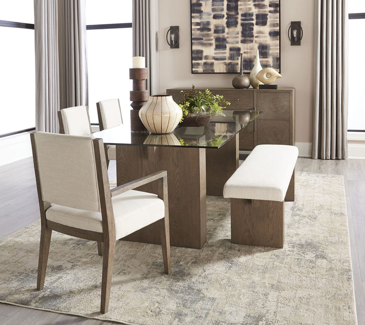 Oakland Upholstered Side Chair in Brunette — lifestyle photo