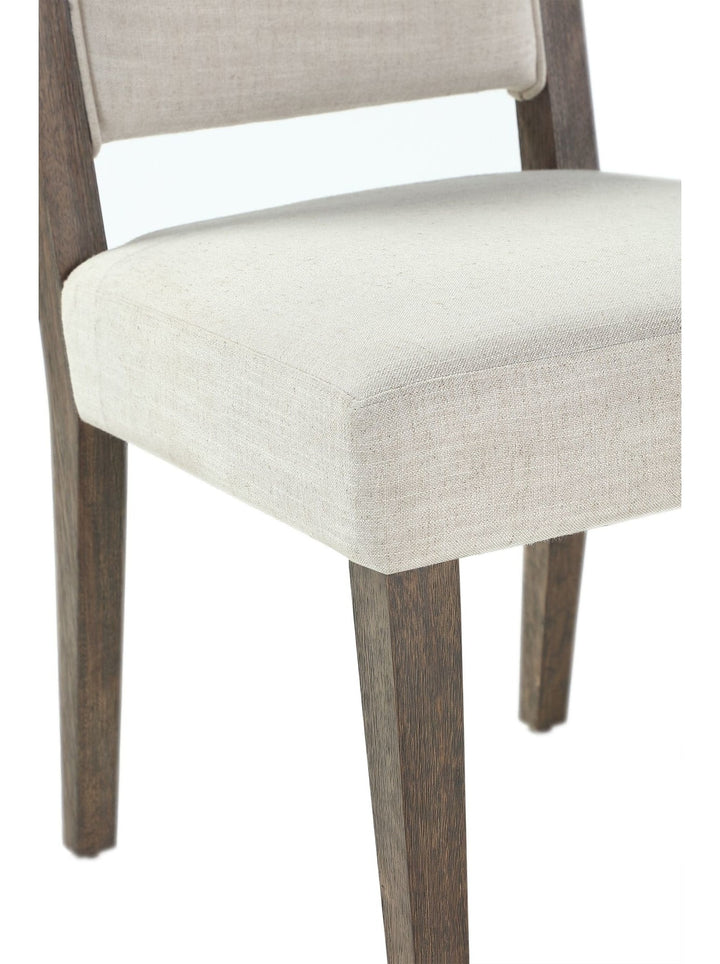 Oakland Upholstered Side Chair in Brunette — product view on a white background
