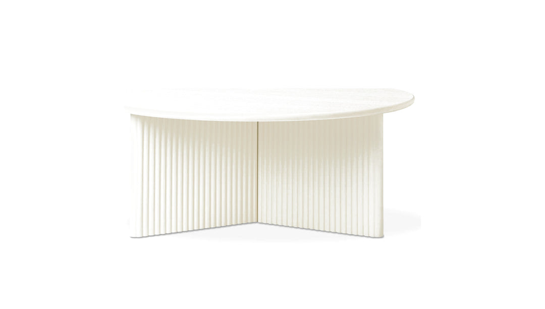 Odeon Coffee Table in Pearl on white background