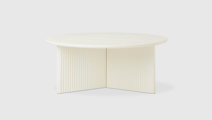 Odeon Coffee Table in Pearl on white background