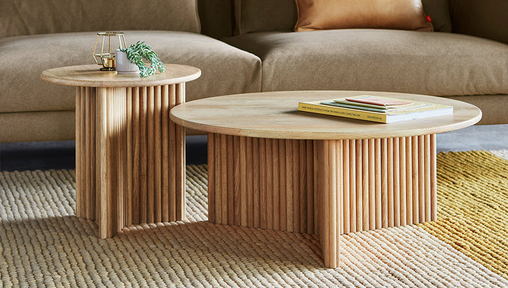 Odeon tables in White Oak lifestyle