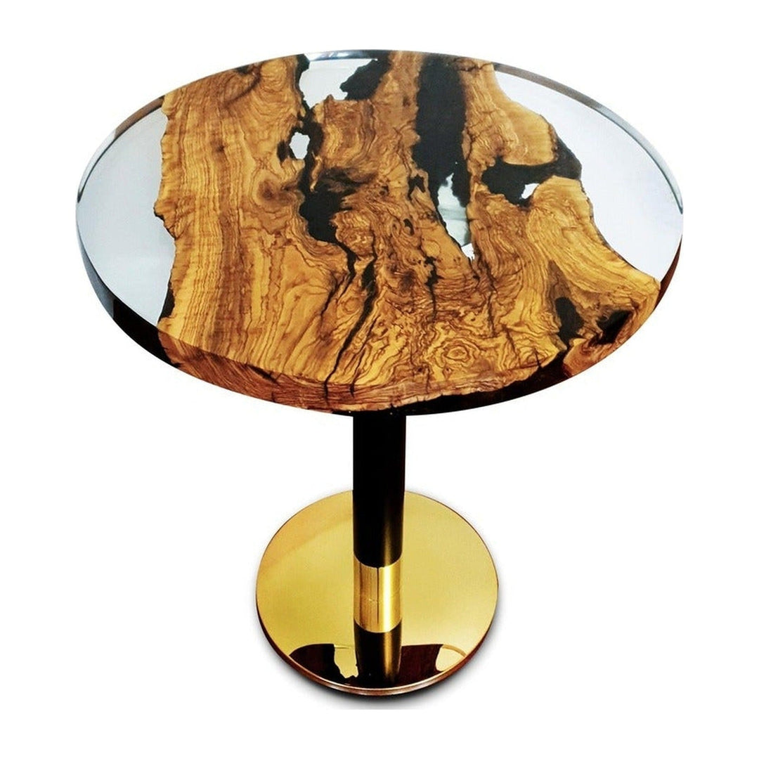 Olive Wood Round Dining Table Arditi Collection