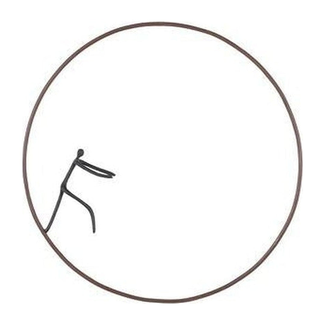 Olympic Figure in Iron Ring, Black, Rust, Style D Phillips Collection