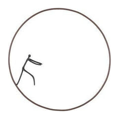 Olympic Figure in Iron Ring, Black, Rust, Style D Phillips Collection