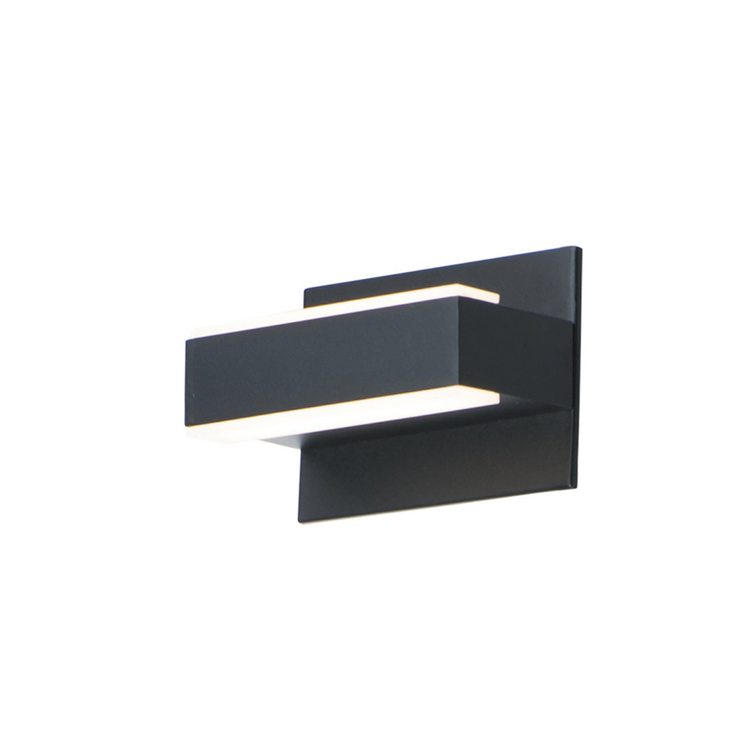 Omni 7" LED Wall Sconce by ET2 Lighting in Black, front view