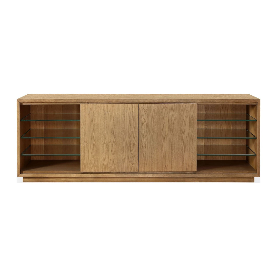 One Coastal 74" TV Console by Modus in Bisque — product view on a white background
