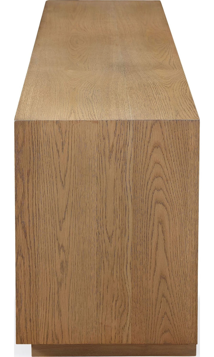 One Coastal 74" TV Console in Bisque — product view on a white background