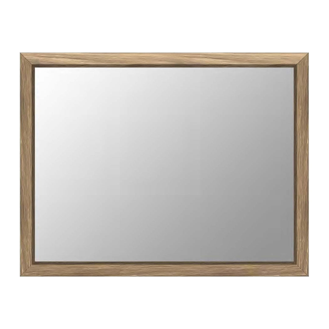 One Coastal Dresser Mirror by Modus in Bisque — on a white background