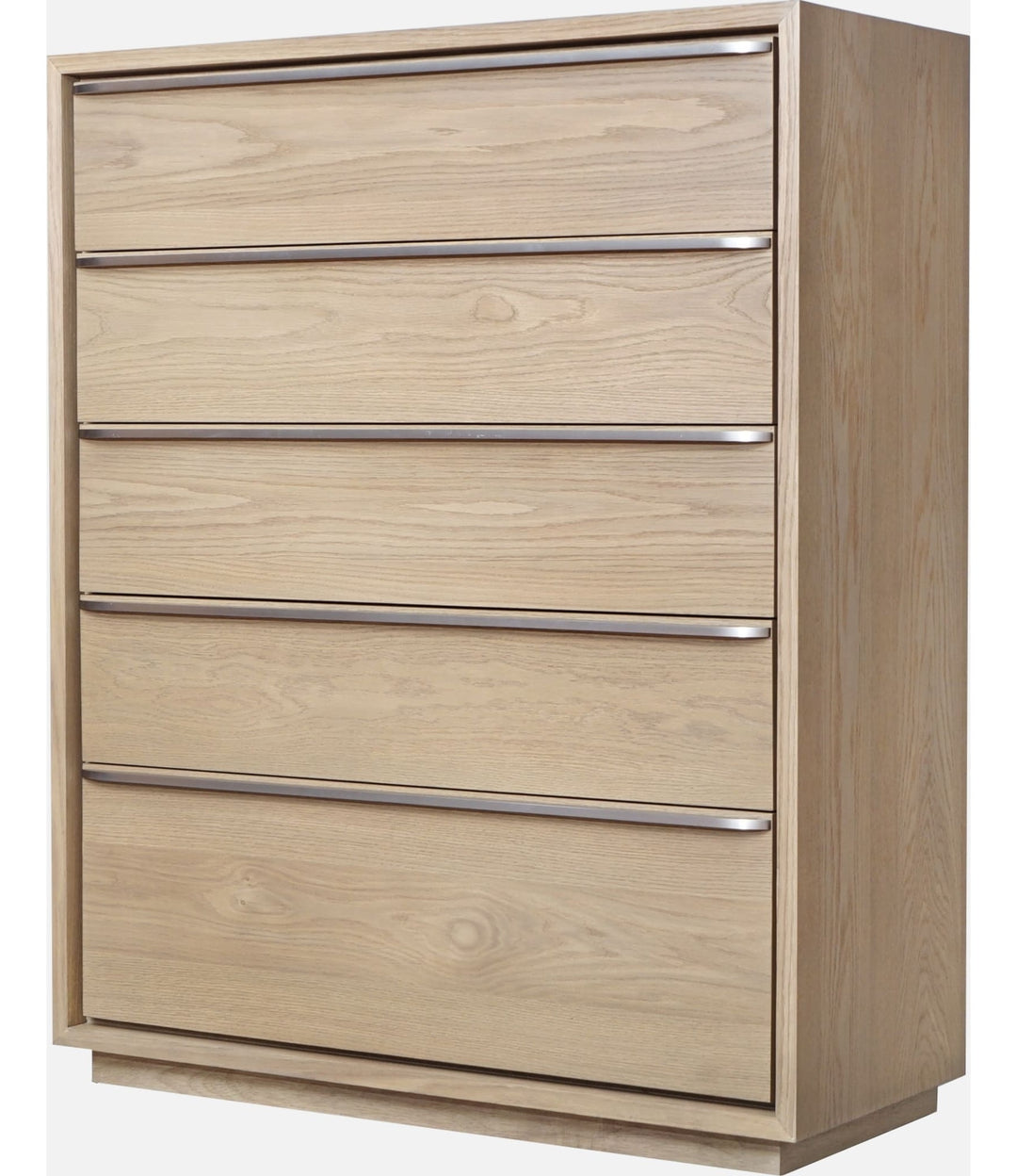 One Coastal Five Drawer Chest in Bisque — on a white background